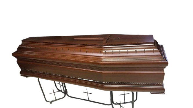 Φέρετρο κηδείας με γυαλιστερό φινίρισμα