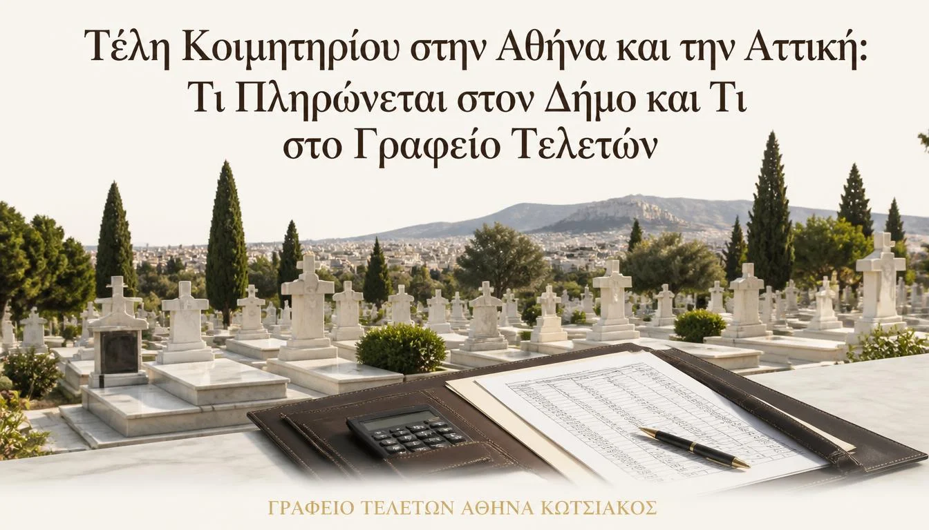 Τέλη κοιμητηρίου στην Αθήνα και την Αττική και διαχωρισμός δημοτικών εξόδων από υπηρεσίες γραφείου τελετών